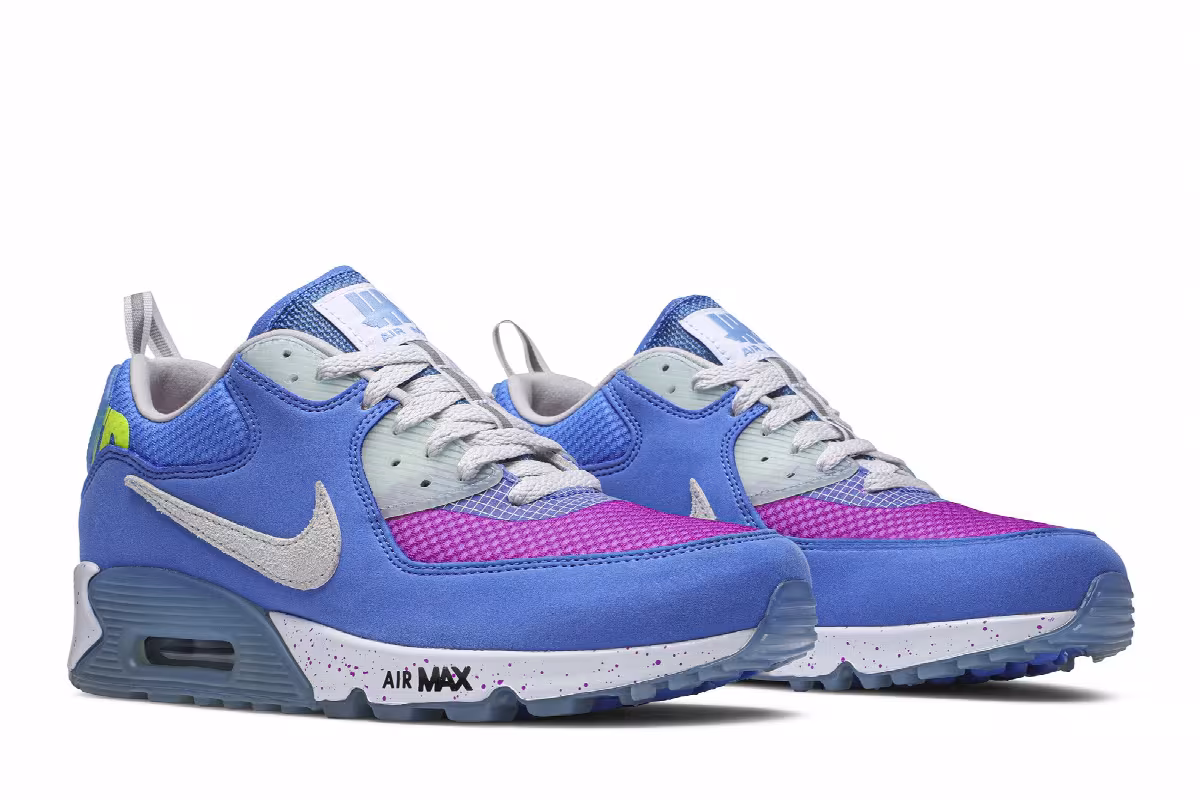 Undefeated x Nike Air Max 90 Pacific Blue, view 9