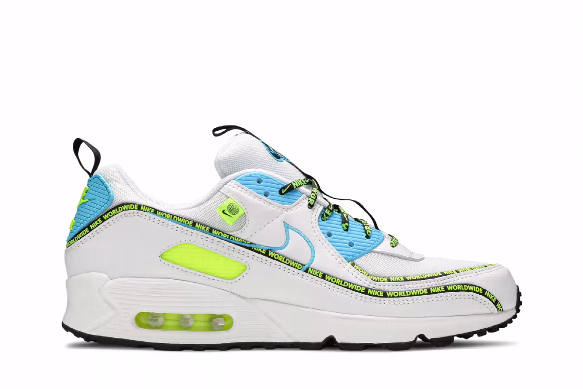 Nike Air Max 90 SE Worldwide Pack - Blue Fury Volt, view 2