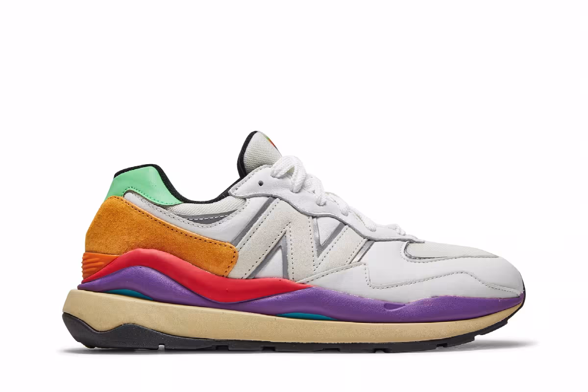 New Balance 57/40 Munsell White Vivid Cactus, view 2