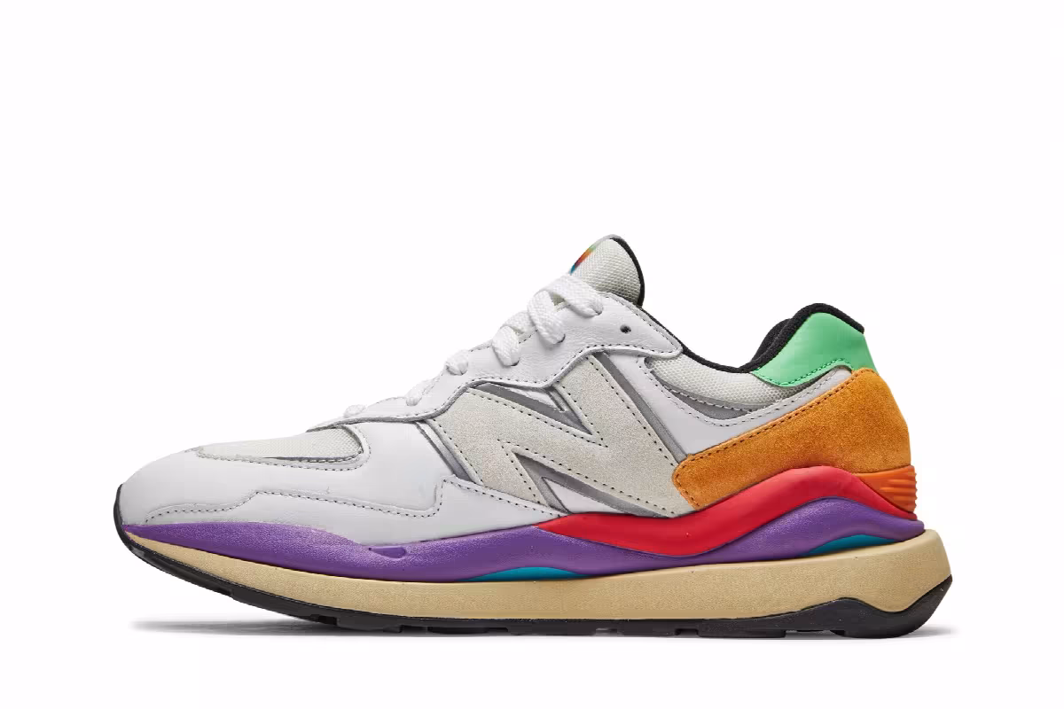 New Balance 57/40 Munsell White Vivid Cactus, view 4