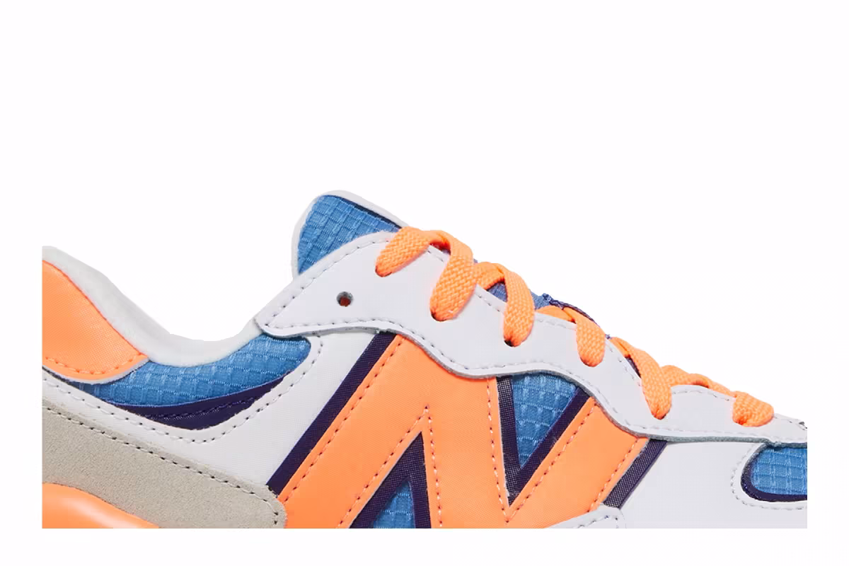New Balance Women's 57/40 White Orange Stellar Blue, view 3