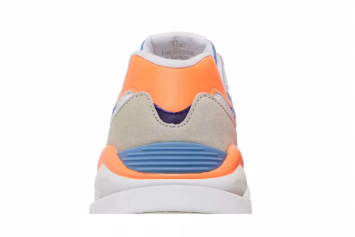 New Balance Women's 57/40 White Orange Stellar Blue, view 8