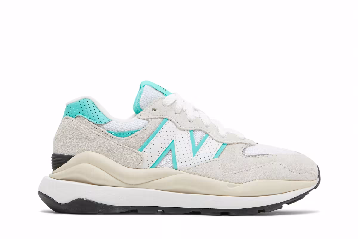 New Balance Women's 57/40 Sea Salt Summer Jade, view 2