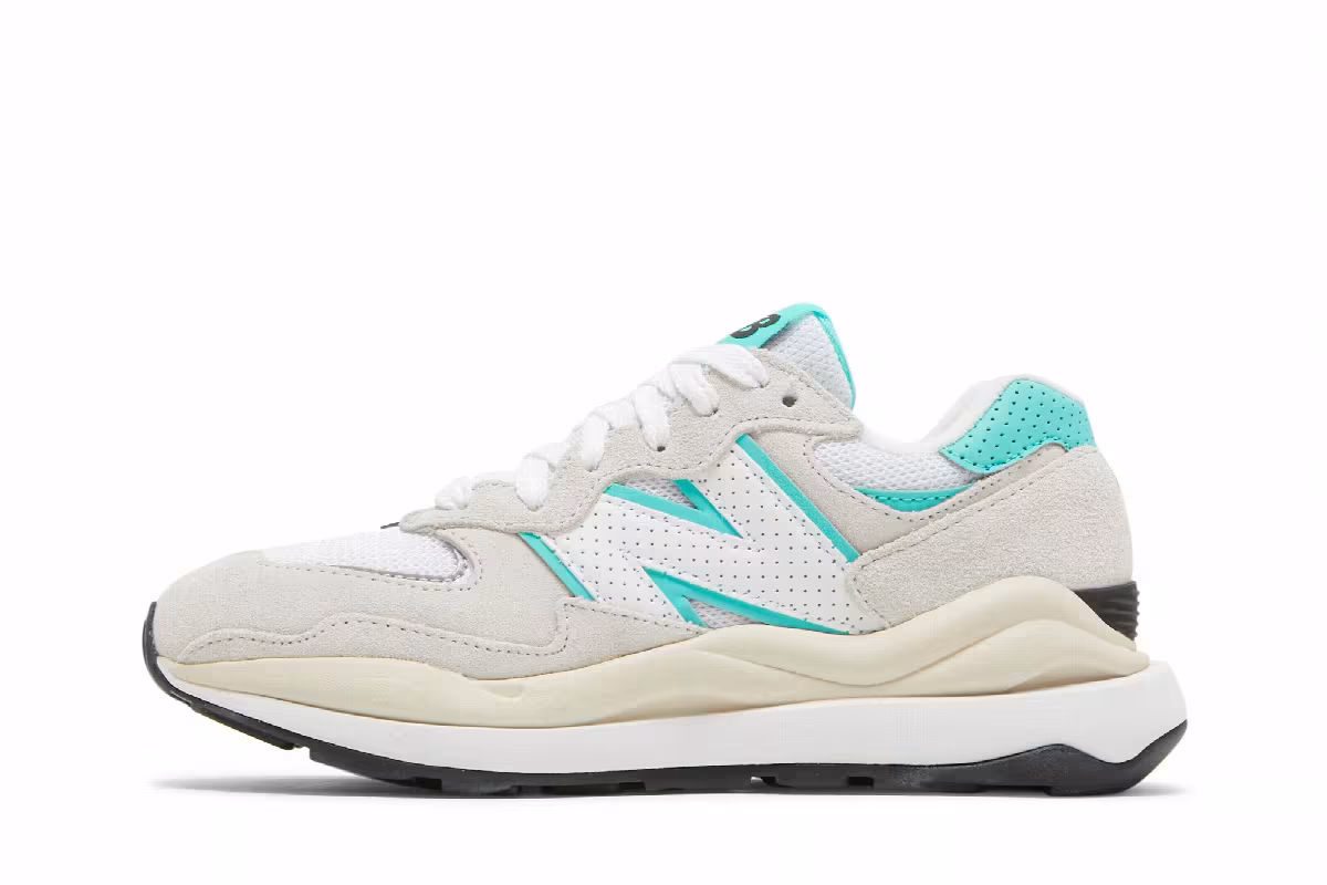 New Balance Women's 57/40 Sea Salt Summer Jade, view 4