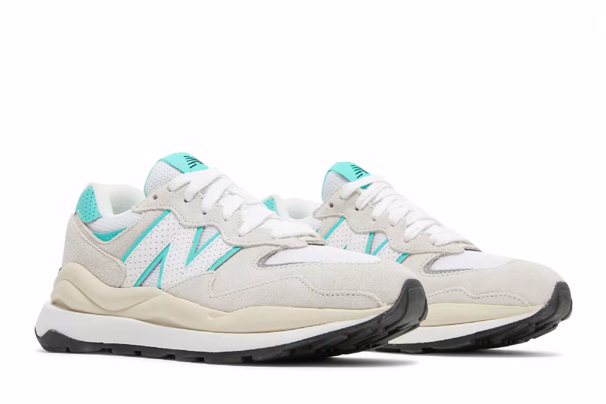 New Balance Women's 57/40 Sea Salt Summer Jade, view 9
