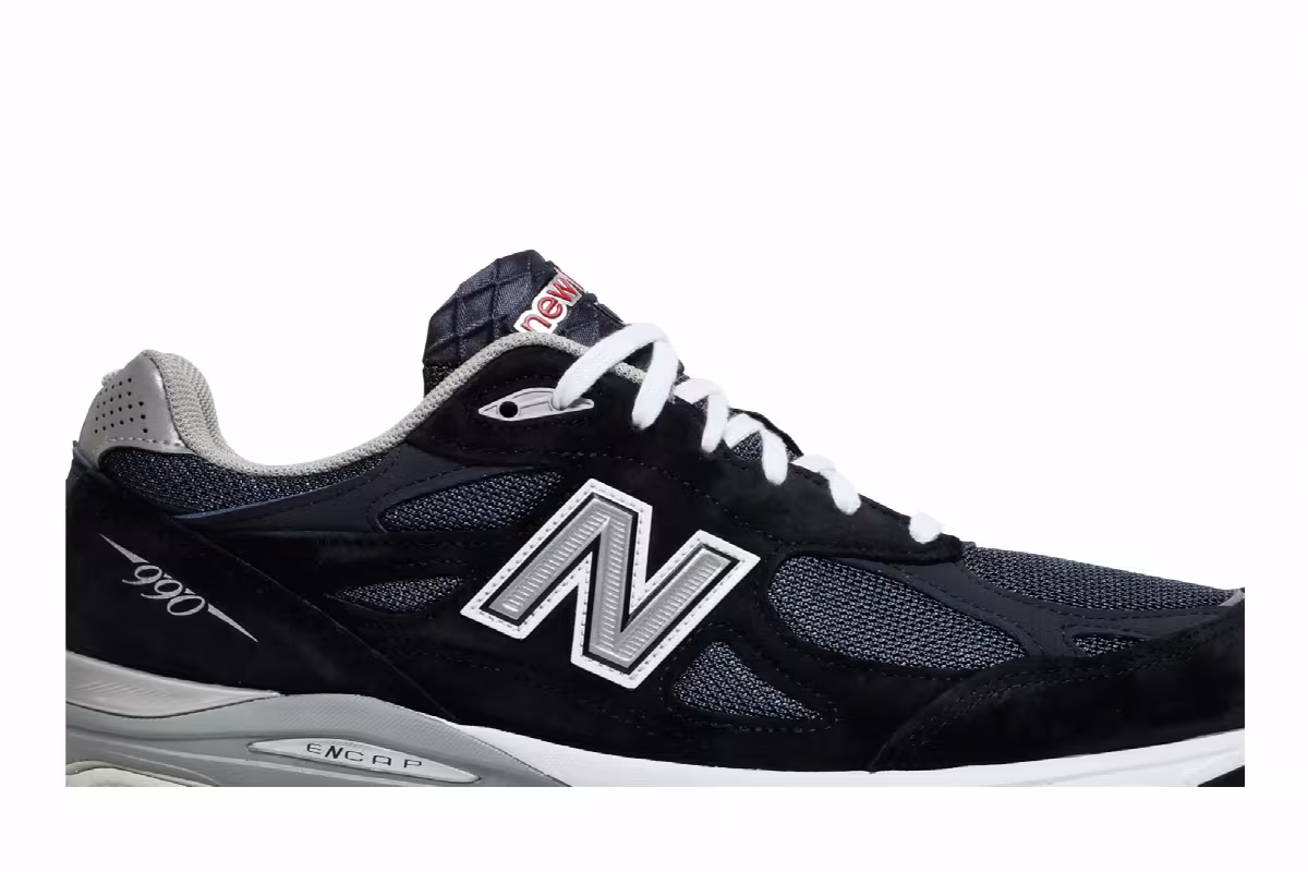 New Balance Men's 990v3 Made In USA Navy, view 3