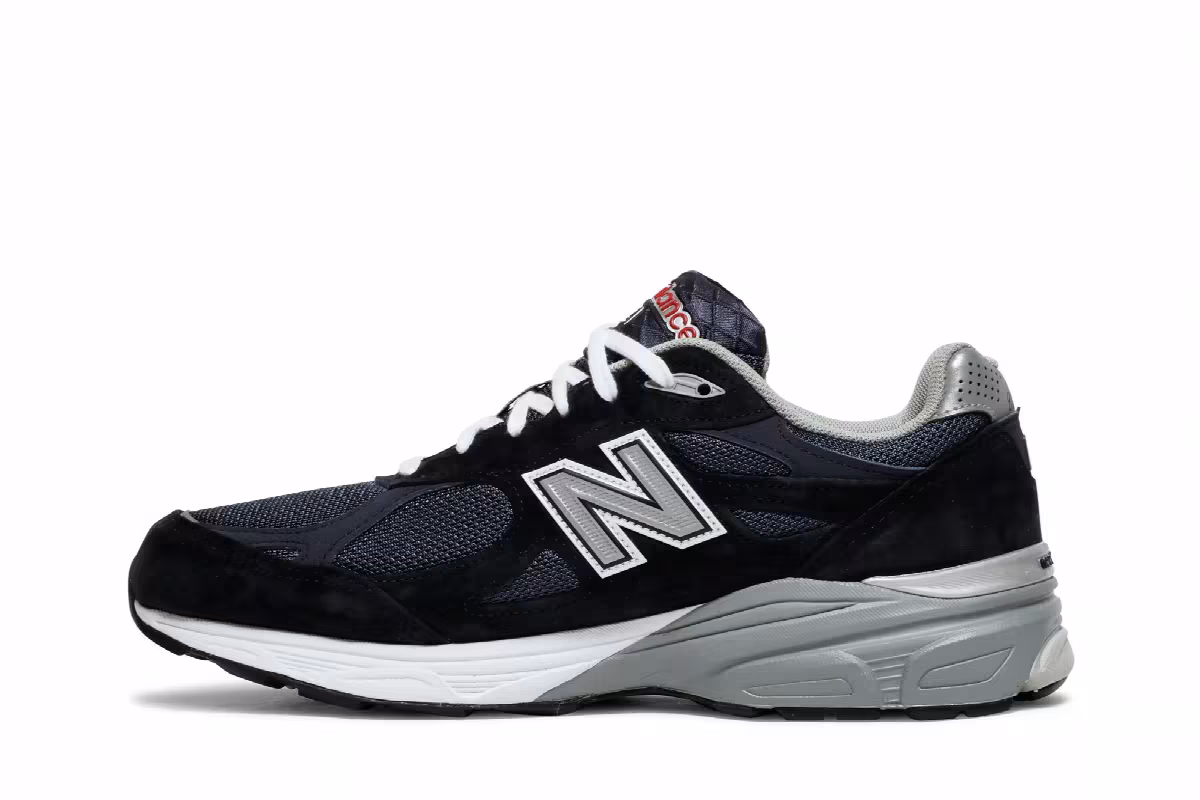 New Balance Men's 990v3 Made In USA Navy, view 4