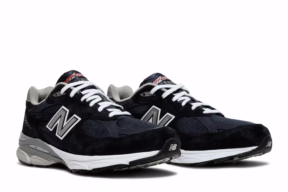 New Balance Men's 990v3 Made In USA Navy, view 9