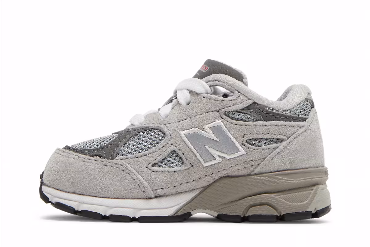 New Balance 990v3 Toddler Grey, view 4