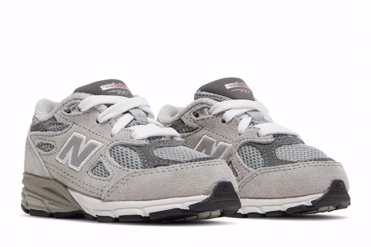 New Balance 990v3 Toddler Grey, view 9