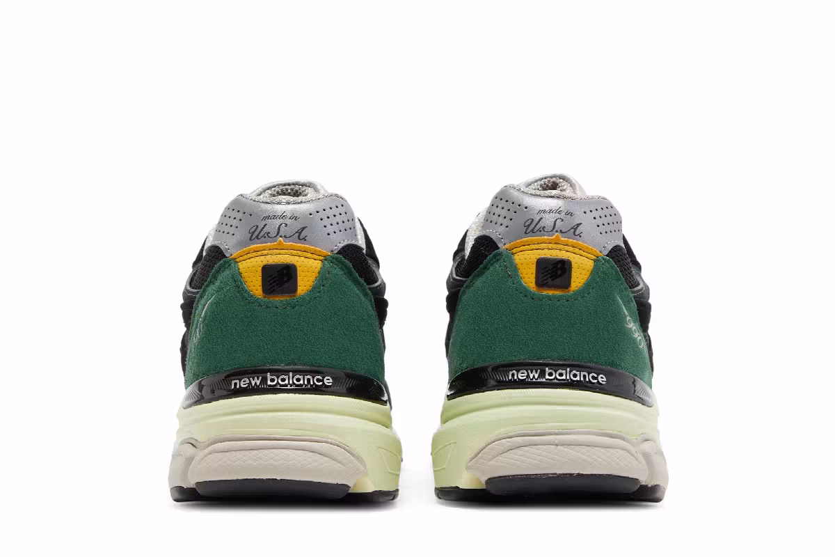 New Balance 990v3 Made In USA Black Green, view 7