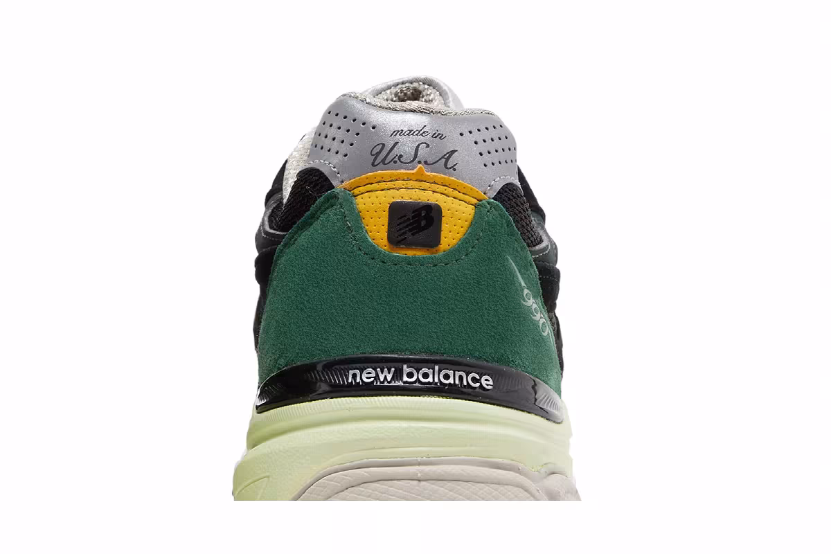 New Balance 990v3 Made In USA Black Green, view 8