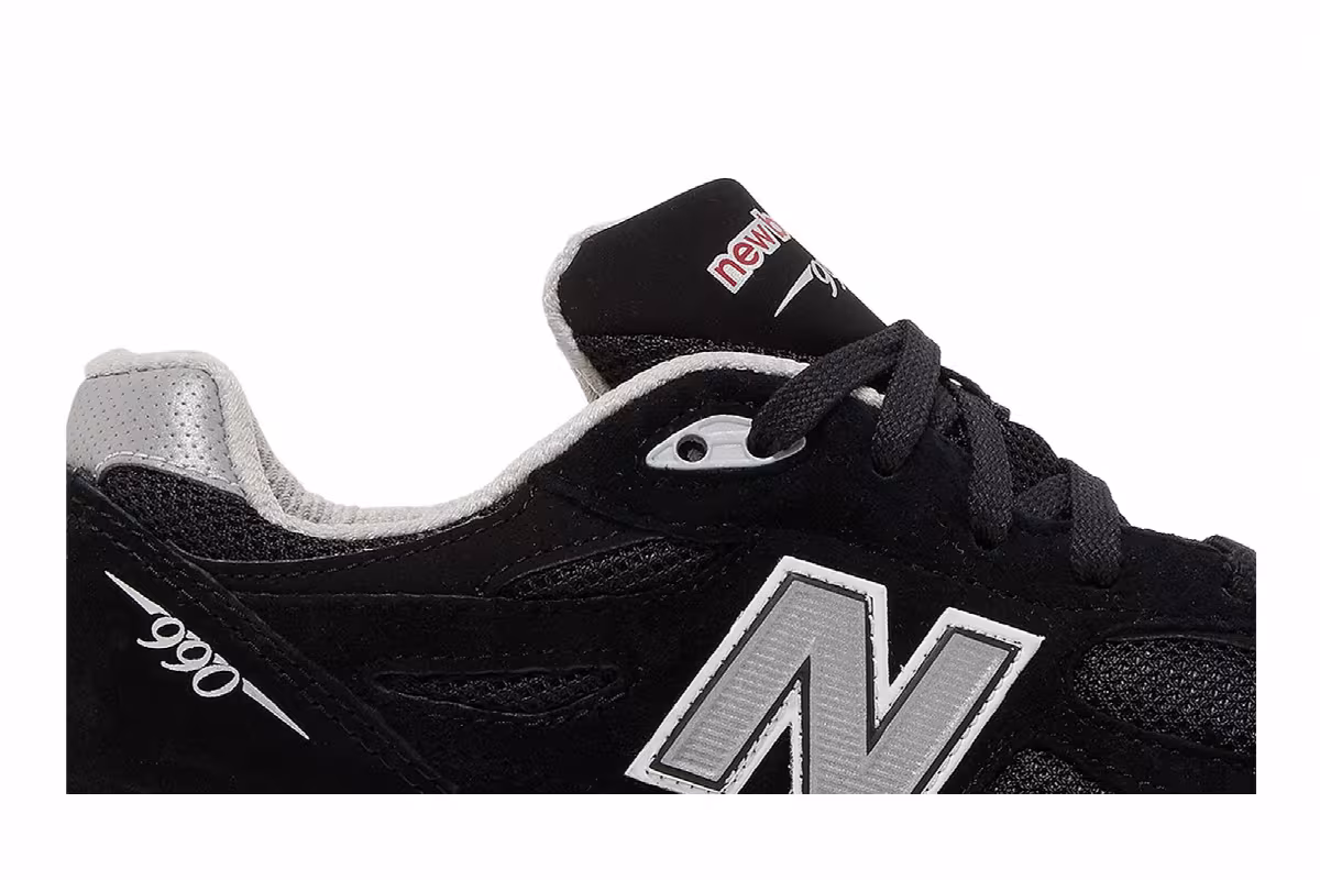 New Balance 990v3 Big Kid Black Grey, view 3