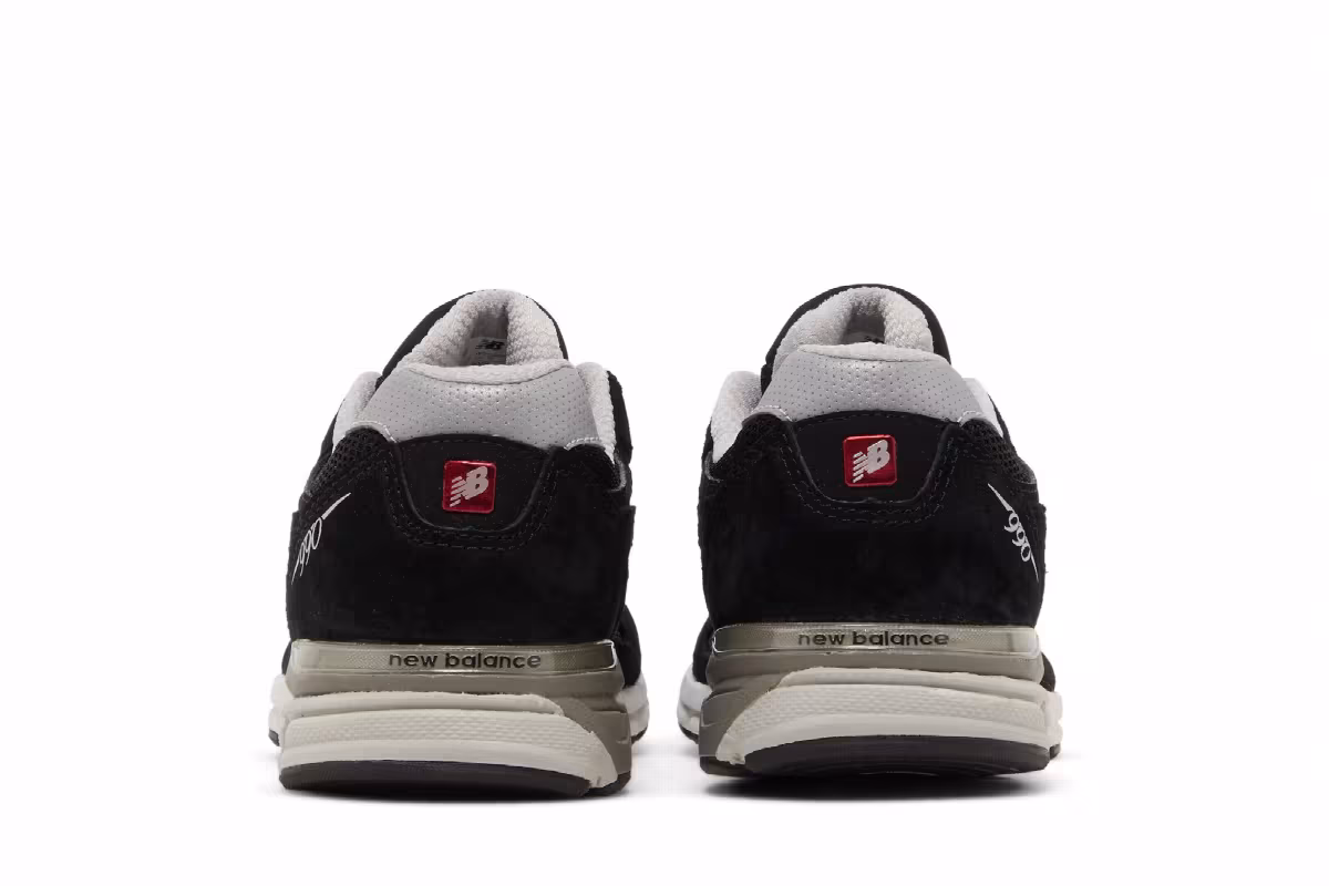 New Balance 990v3 Big Kid Black Grey, view 7