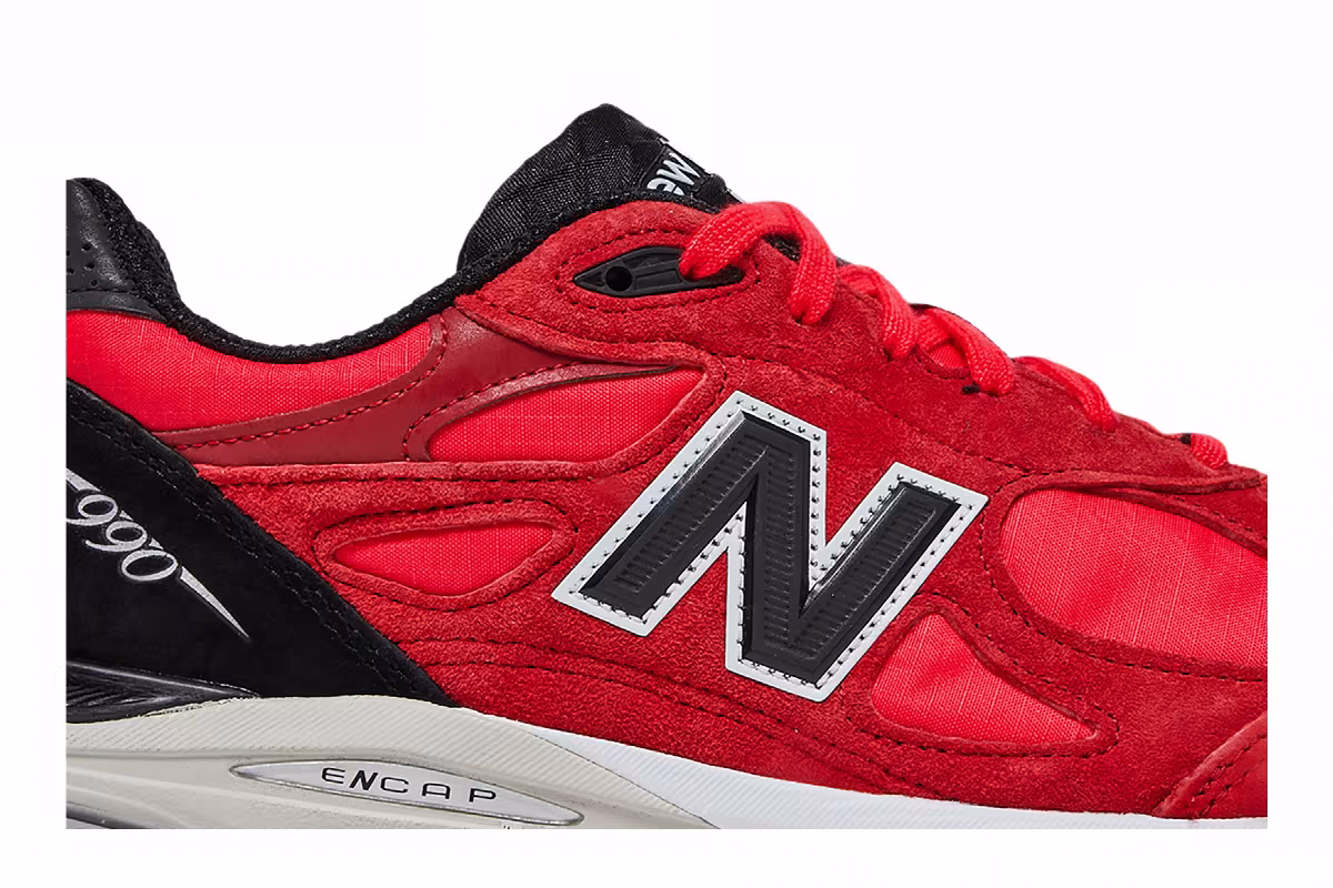 New Balance 990v3 Made In USA Red Suede, view 3