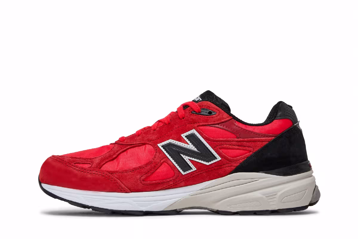 New Balance 990v3 Made In USA Red Suede, view 4