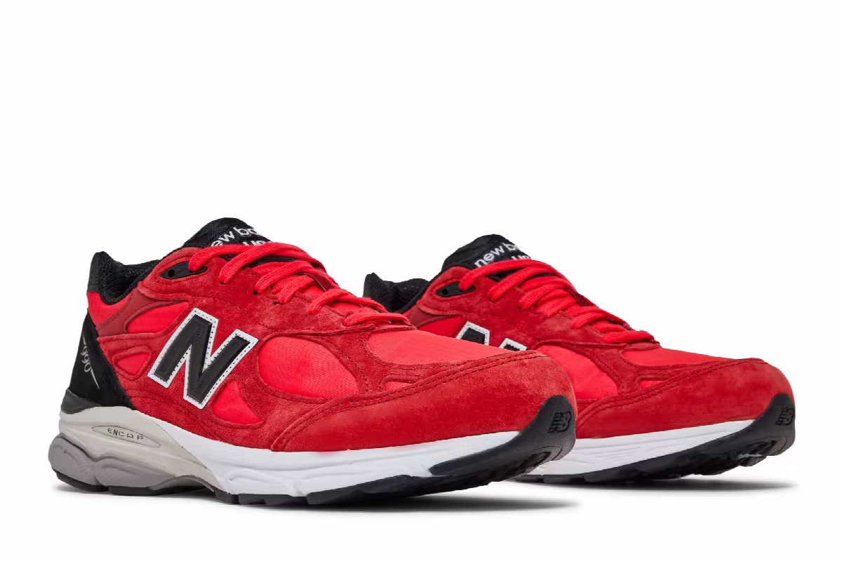 New Balance 990v3 Made In USA Red Suede, view 9