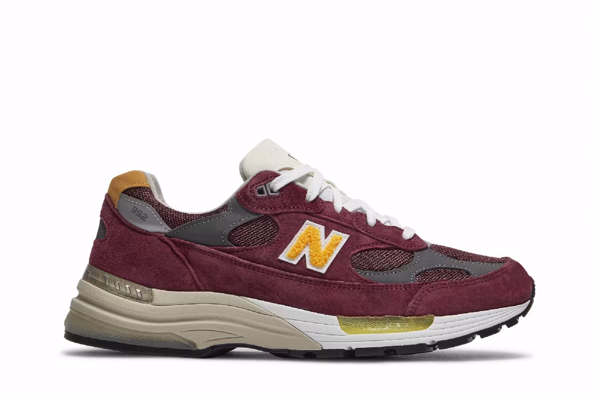 New Balance 992 Made in USA Burgundy, view 2