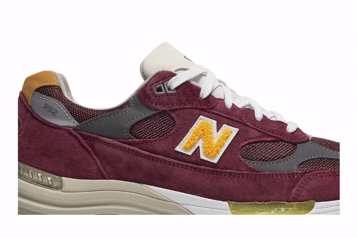 New Balance 992 Made in USA Burgundy, view 3