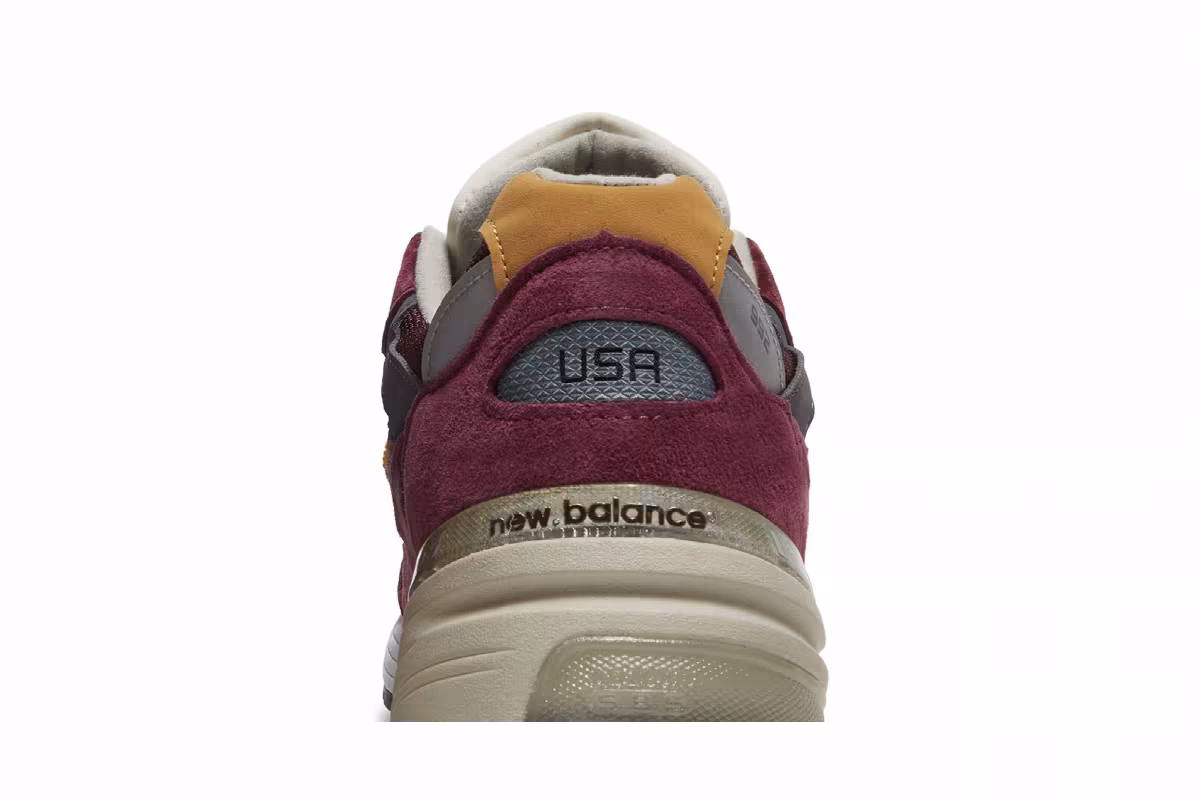 New Balance 992 Made in USA Burgundy, view 8
