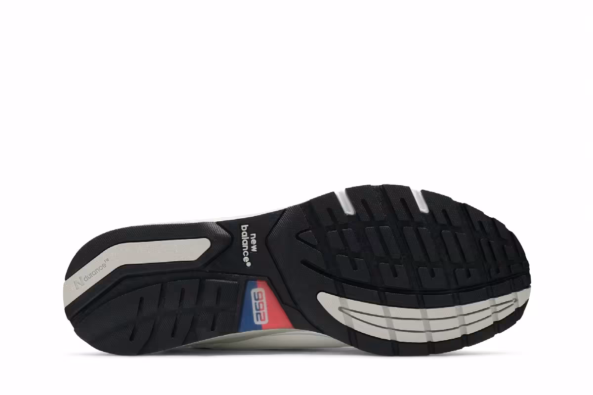 New Balance 992 Made in USA White Navy, view 5