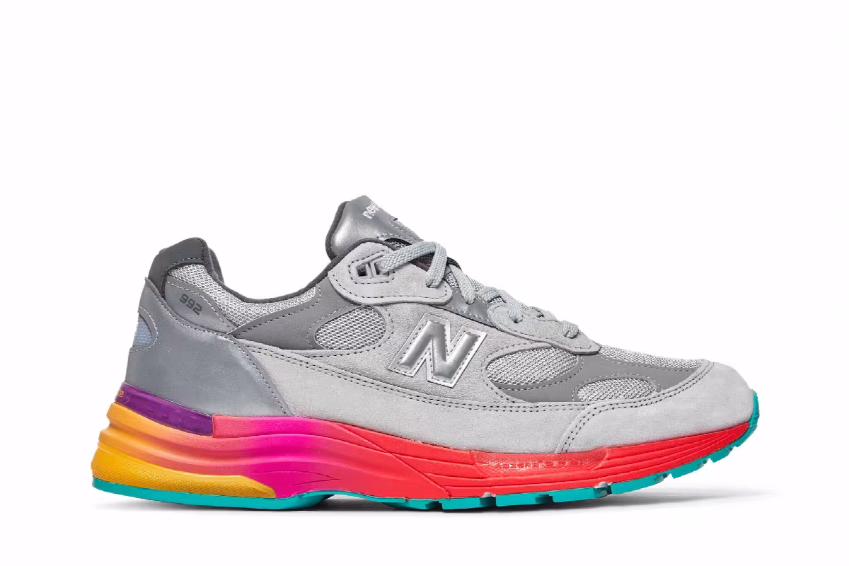 New Balance 992 Made in USA Grey Multi, view 2