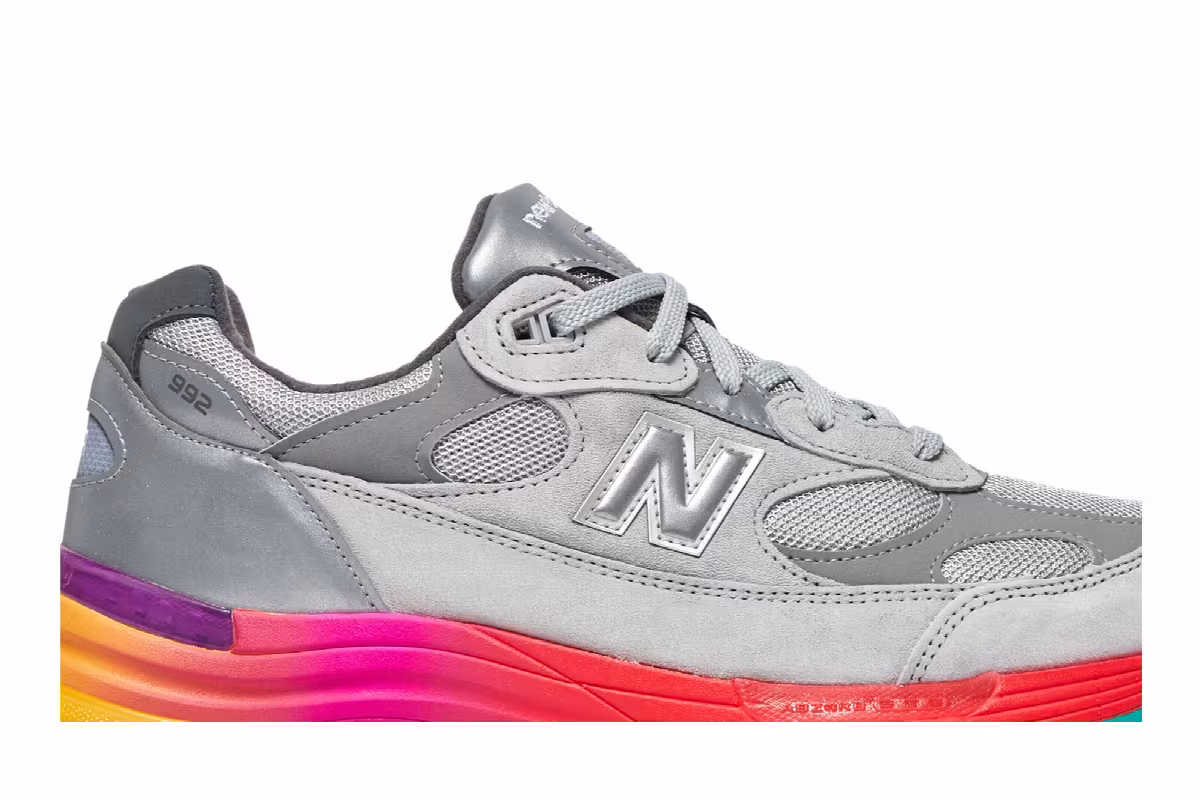 New Balance 992 Made in USA Grey Multi, view 3