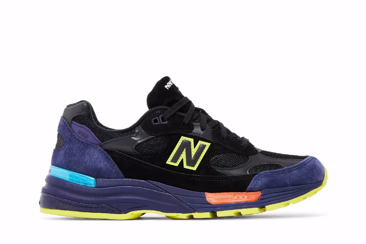New Balance 992 Made in USA Black Purple, view 2