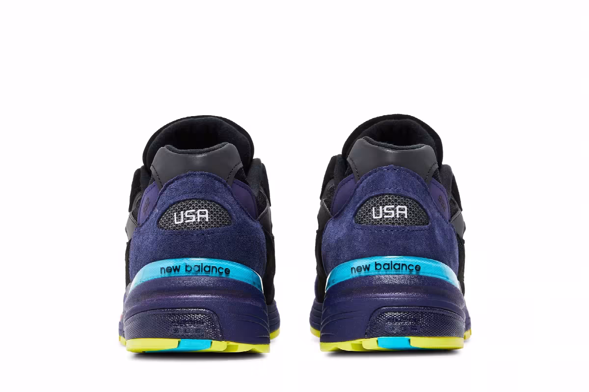 New Balance 992 Made in USA Black Purple, view 7