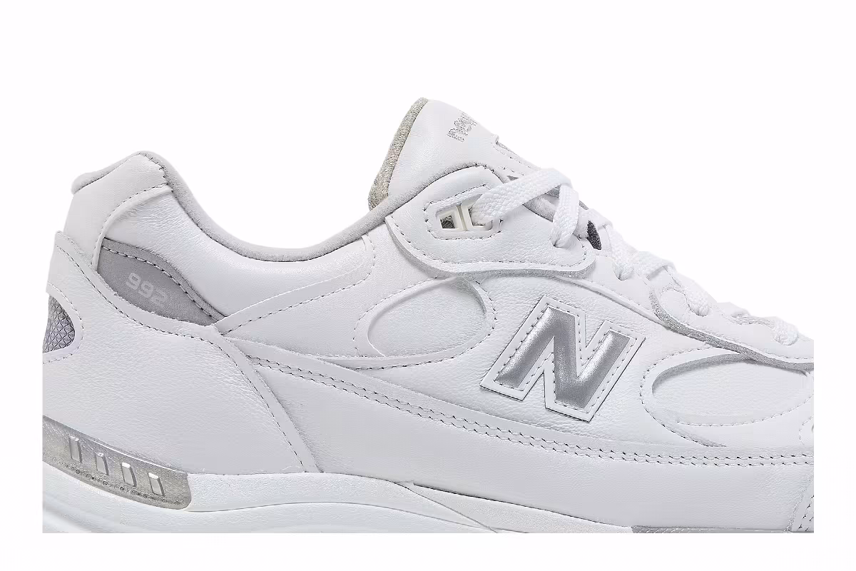 New Balance 992 Made in USA White Silver, view 3