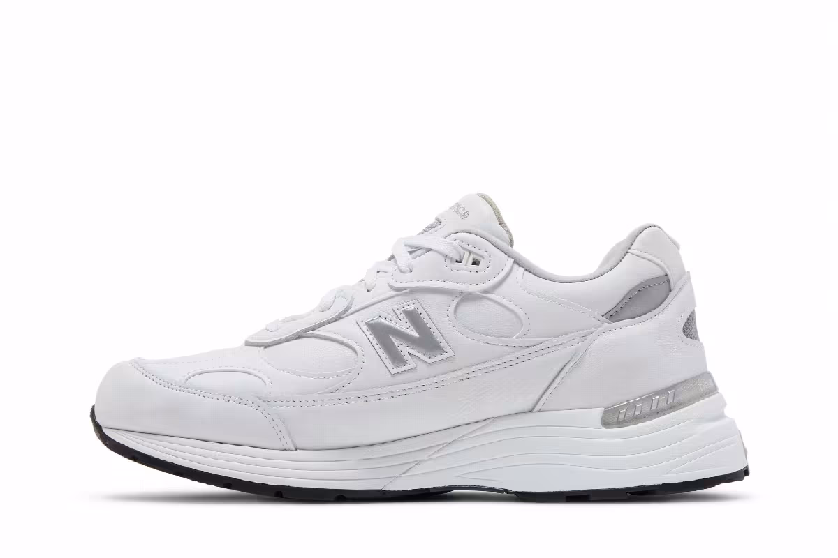 New Balance 992 Made in USA White Silver, view 4