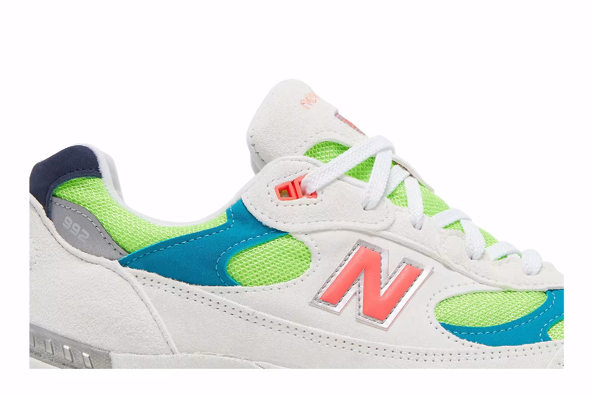 New Balance 992 Made in USA White Neon, view 3