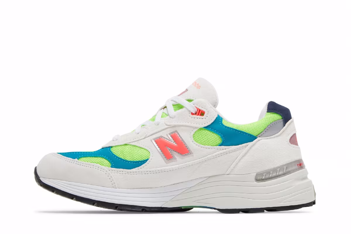 New Balance 992 Made in USA White Neon, view 4