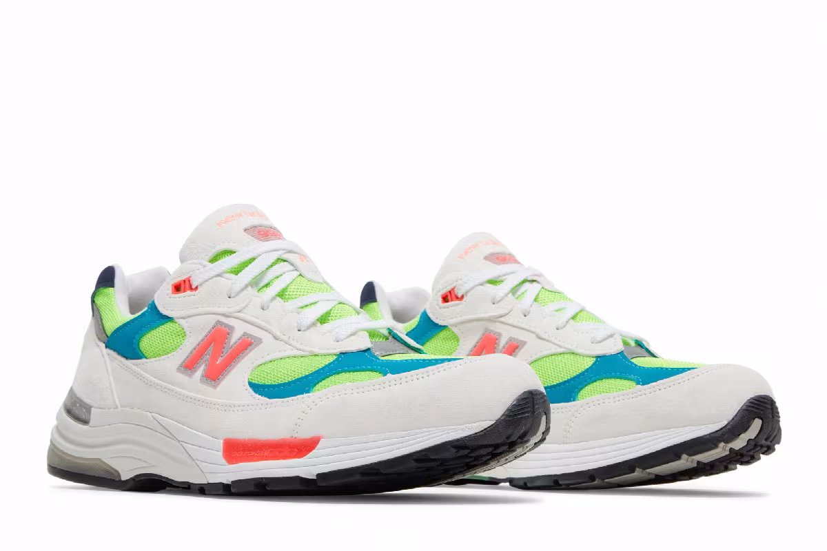 New Balance 992 Made in USA White Neon, view 9