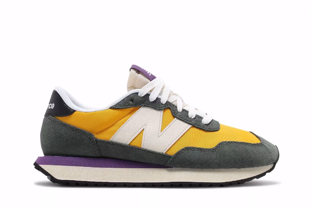 New Balance Women's 237 Team Gold Black Spruce, view 2