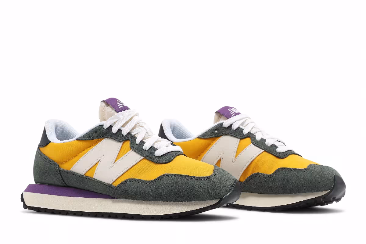New Balance Women's 237 Team Gold Black Spruce, view 9