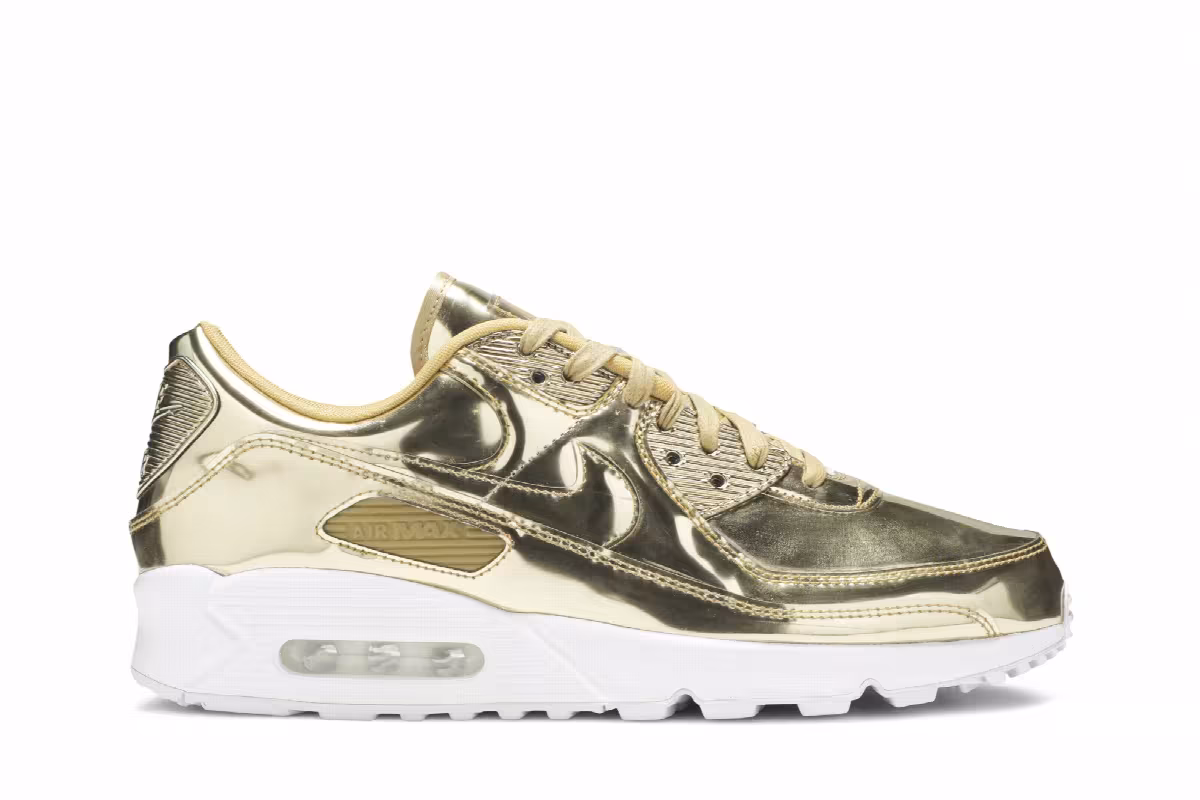 Nike Women's Air Max 90 Metallic Pack - Gold, view 2