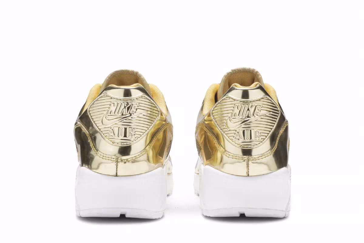 Nike Women's Air Max 90 Metallic Pack - Gold, view 7