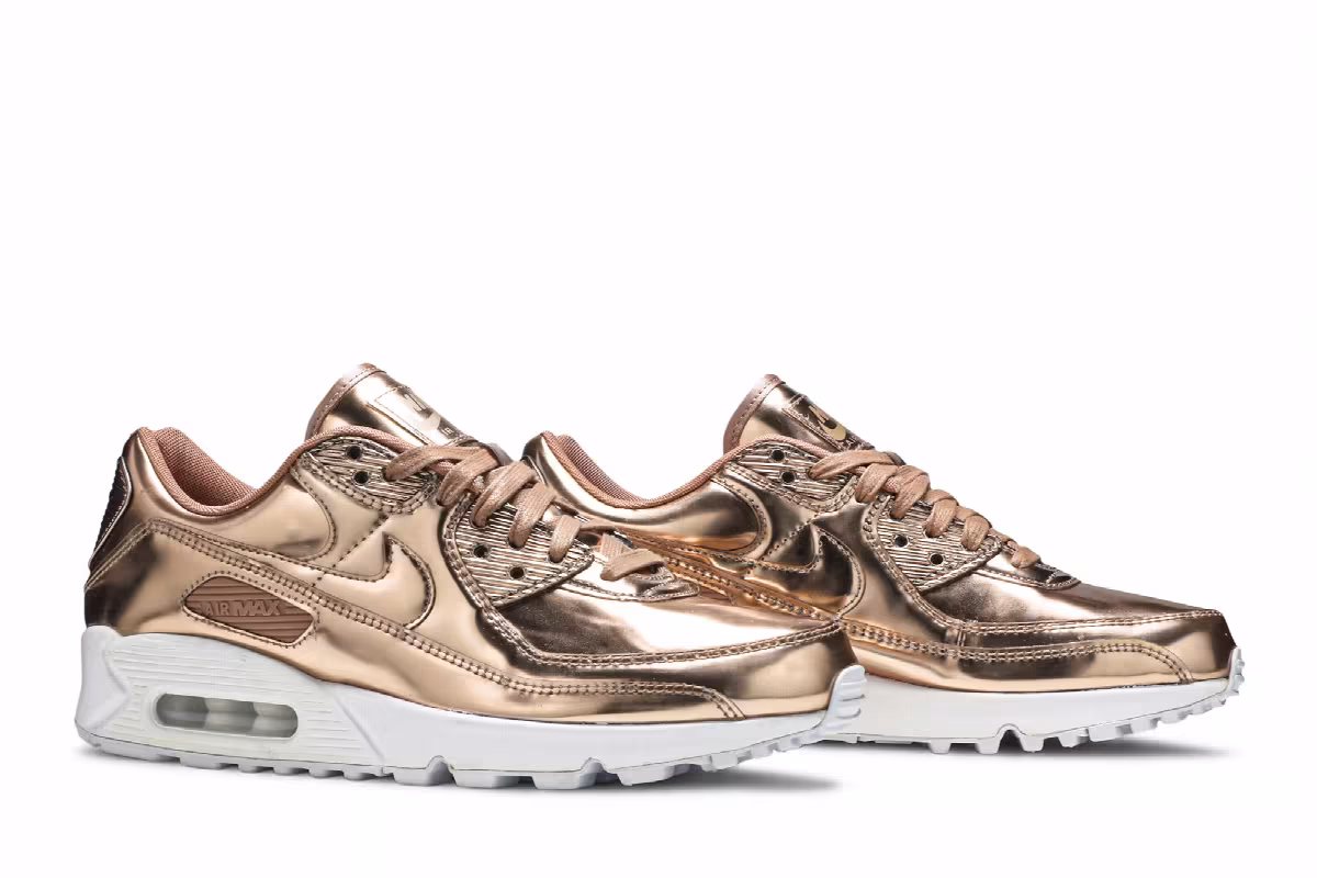 Nike Women's Air Max 90 Metallic Pack - Rose Gold, view 9