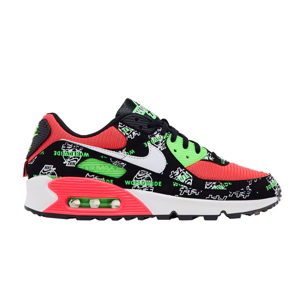 Nike Women's Air Max 90 SE Worldwide - Black Katakana Logo