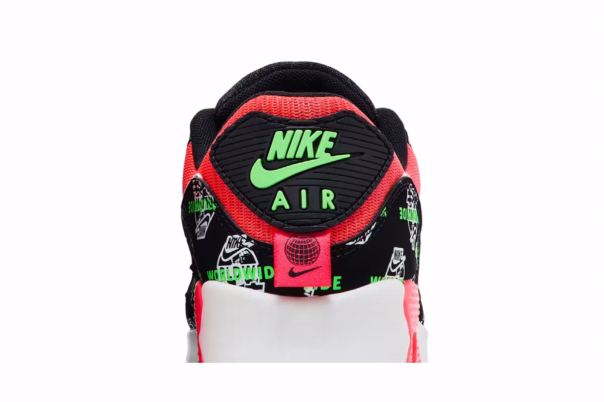 Nike Women's Air Max 90 SE Worldwide - Black Katakana Logo, view 8