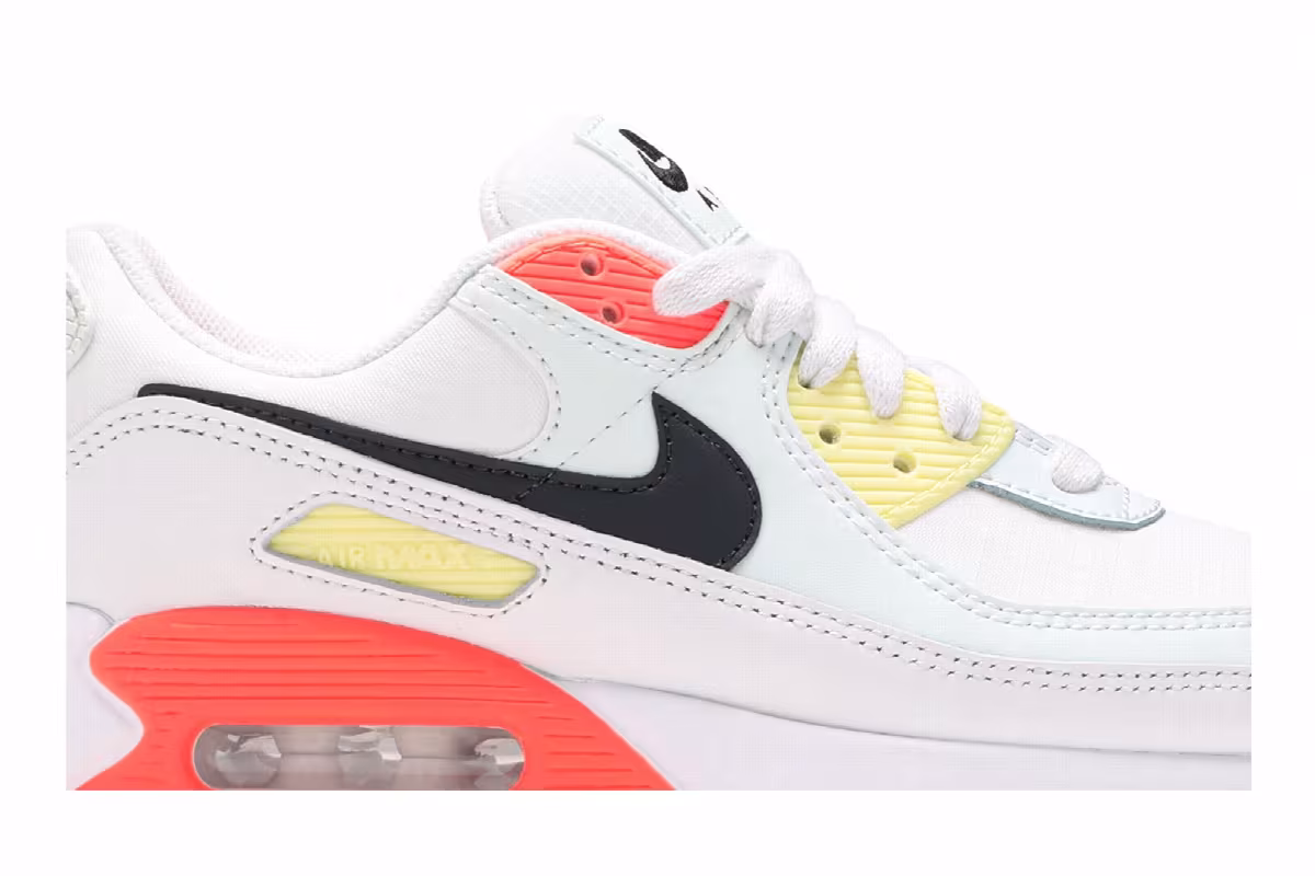 Nike Women's Air Max 90 Summit White Bright Mango, view 3