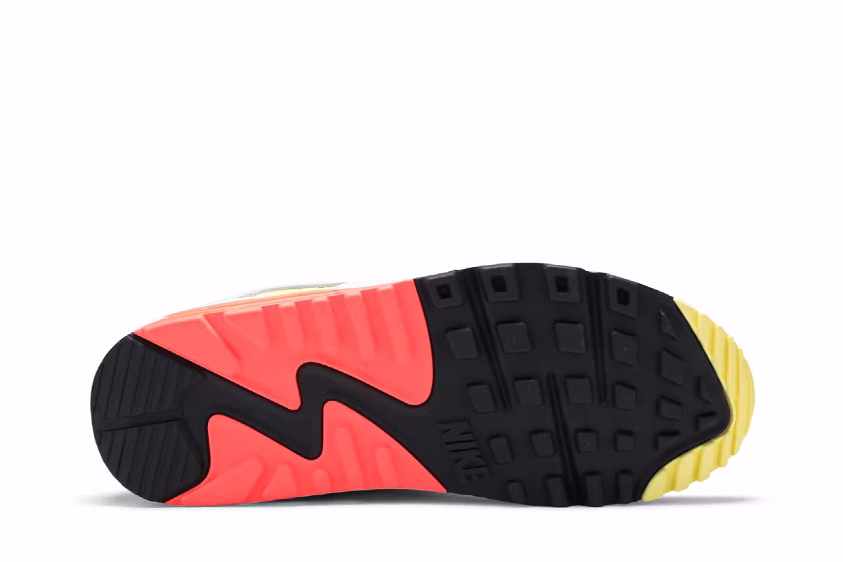 Nike Women's Air Max 90 Summit White Bright Mango, view 5
