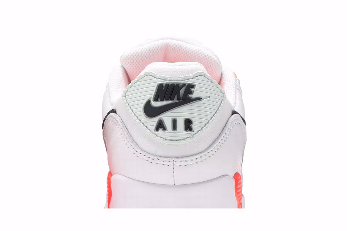 Nike Women's Air Max 90 Summit White Bright Mango, view 8