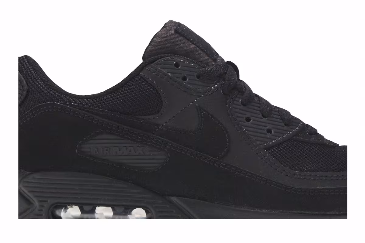 Nike Women's Air Max 90 Recraft Triple Black, view 3