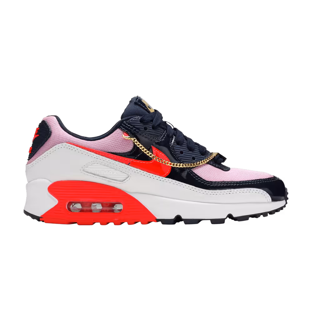 Nike Women's Air Max 90 Cuban Link - Navy Pink