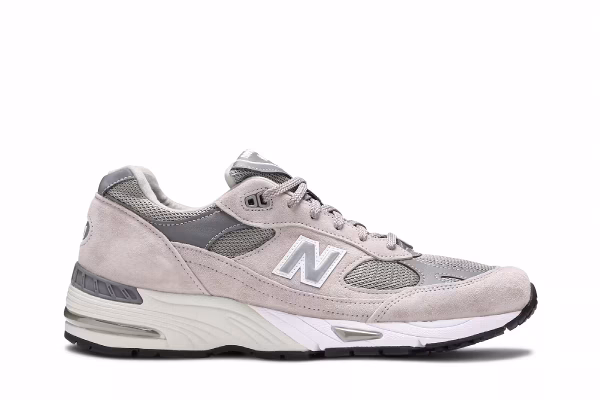 New Balance Men's 991 Made in England Grey White, view 2