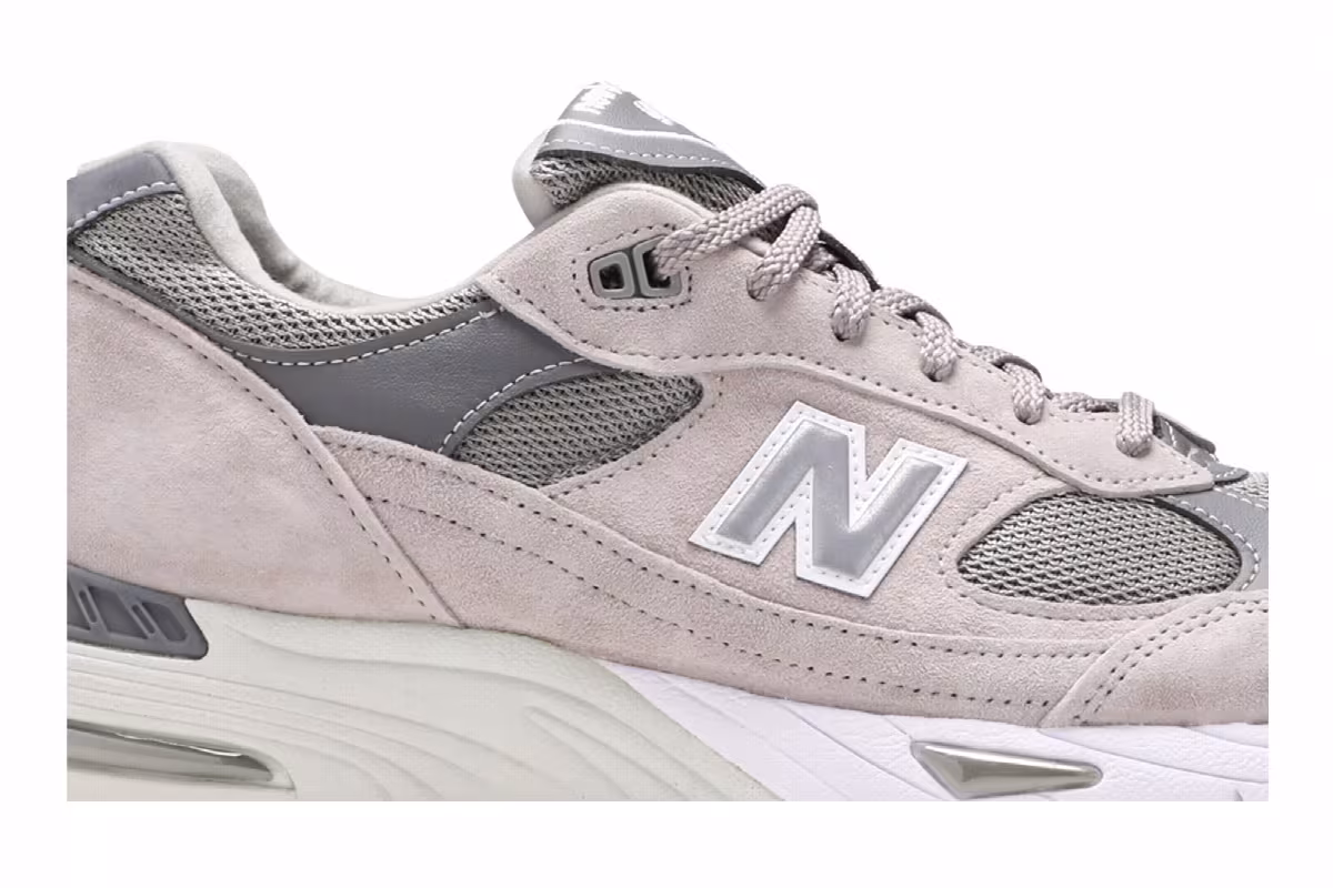 New Balance Men's 991 Made in England Grey White, view 3