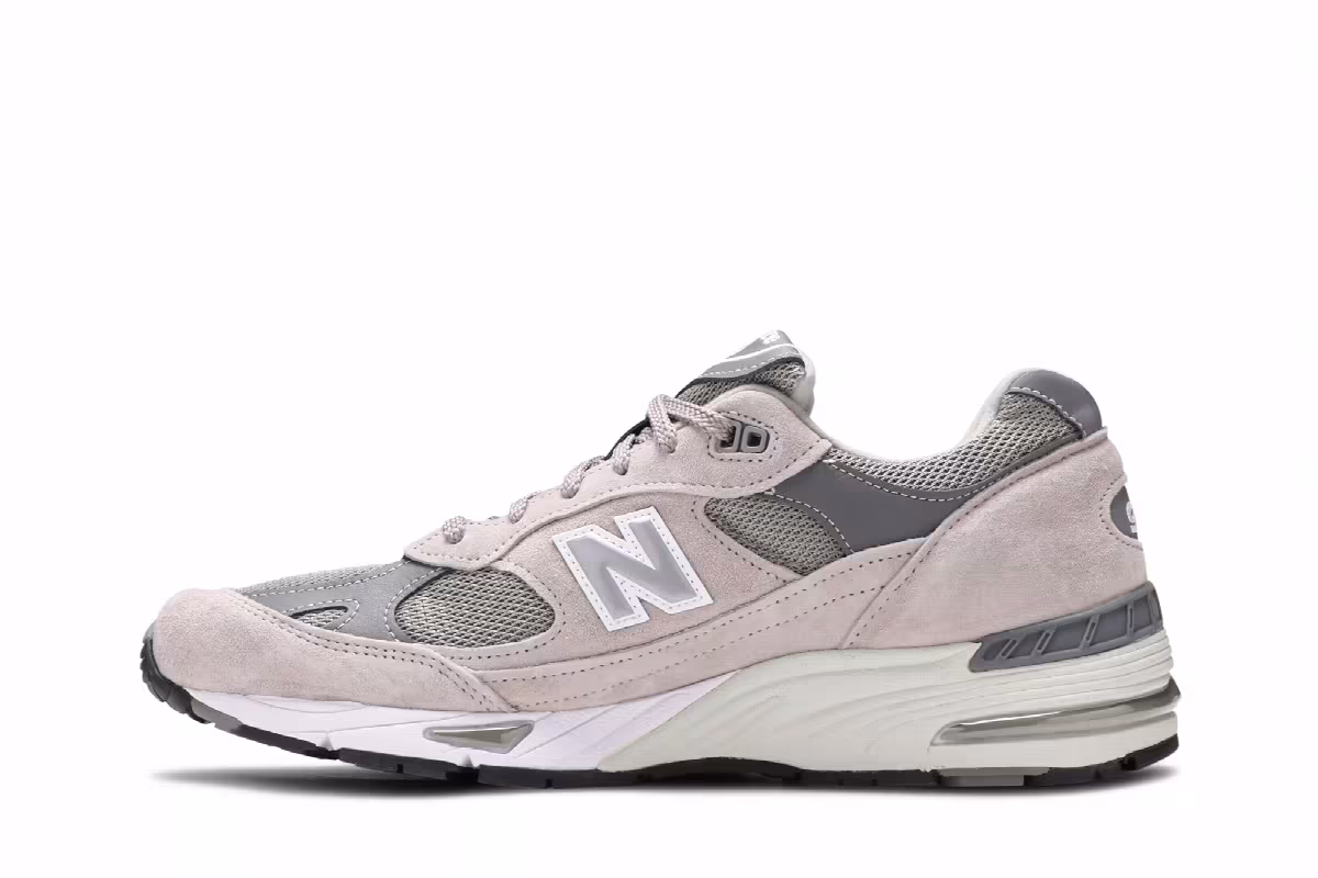 New Balance Men's 991 Made in England Grey White, view 4
