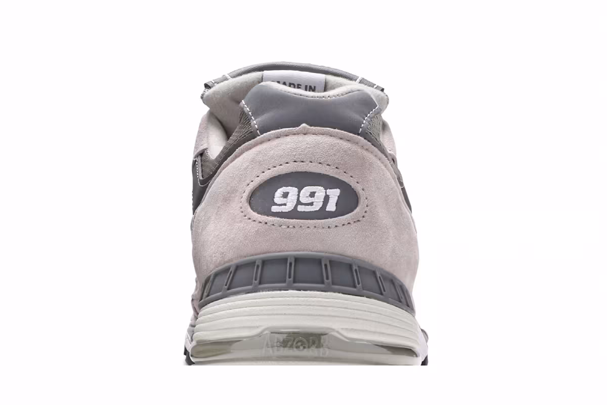 New Balance Men's 991 Made in England Grey White, view 8